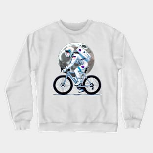cycling to the moon Crewneck Sweatshirt